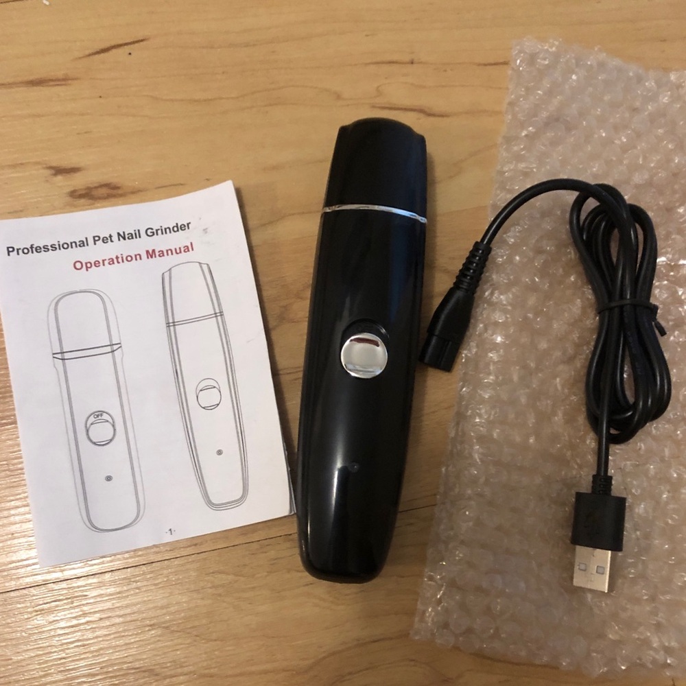 Rechargeable Pet Nail Grinder - Black